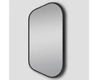Matte Black Framed Rectangular Round Mirror 600 x 900mm