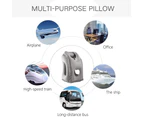 Inflatable Travel Pillow, Airplane Neck Pillow Comfortably Supports Head and Chin for Airplanes, Trains, Cars and Office Napping - Gray