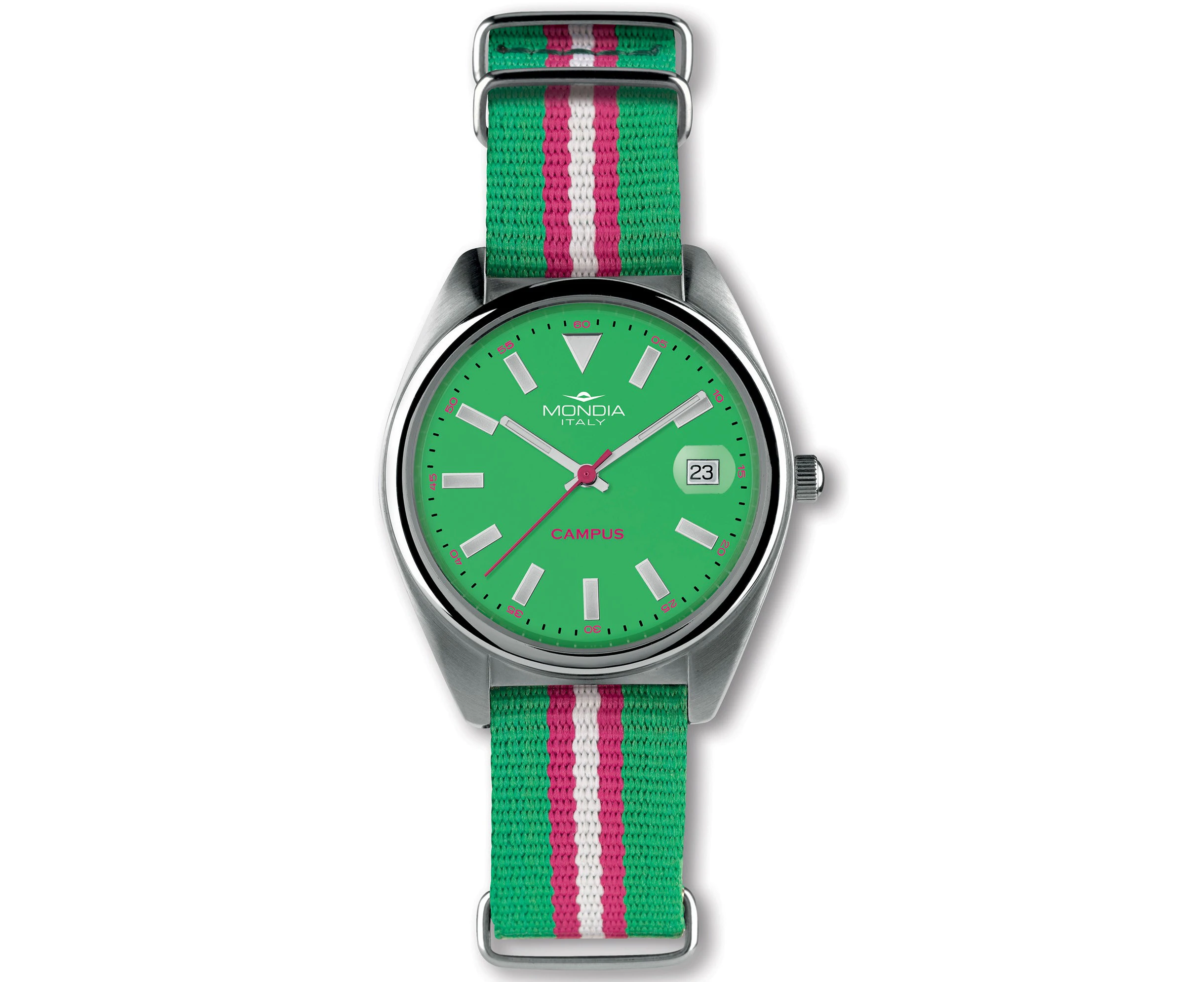 Mondia campus Women Analog Japanese quartz Watch with Nylon bracelet Green