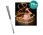 70cm Large Sparklers Party Sparkler for Birthdays Party Parties Wedding Low Smoke Gold Sparklers - 60pcs