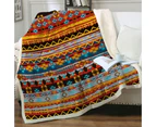 Red and Yellow African Design Throw Blanket