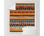 Red and Yellow African Design Throw Blanket