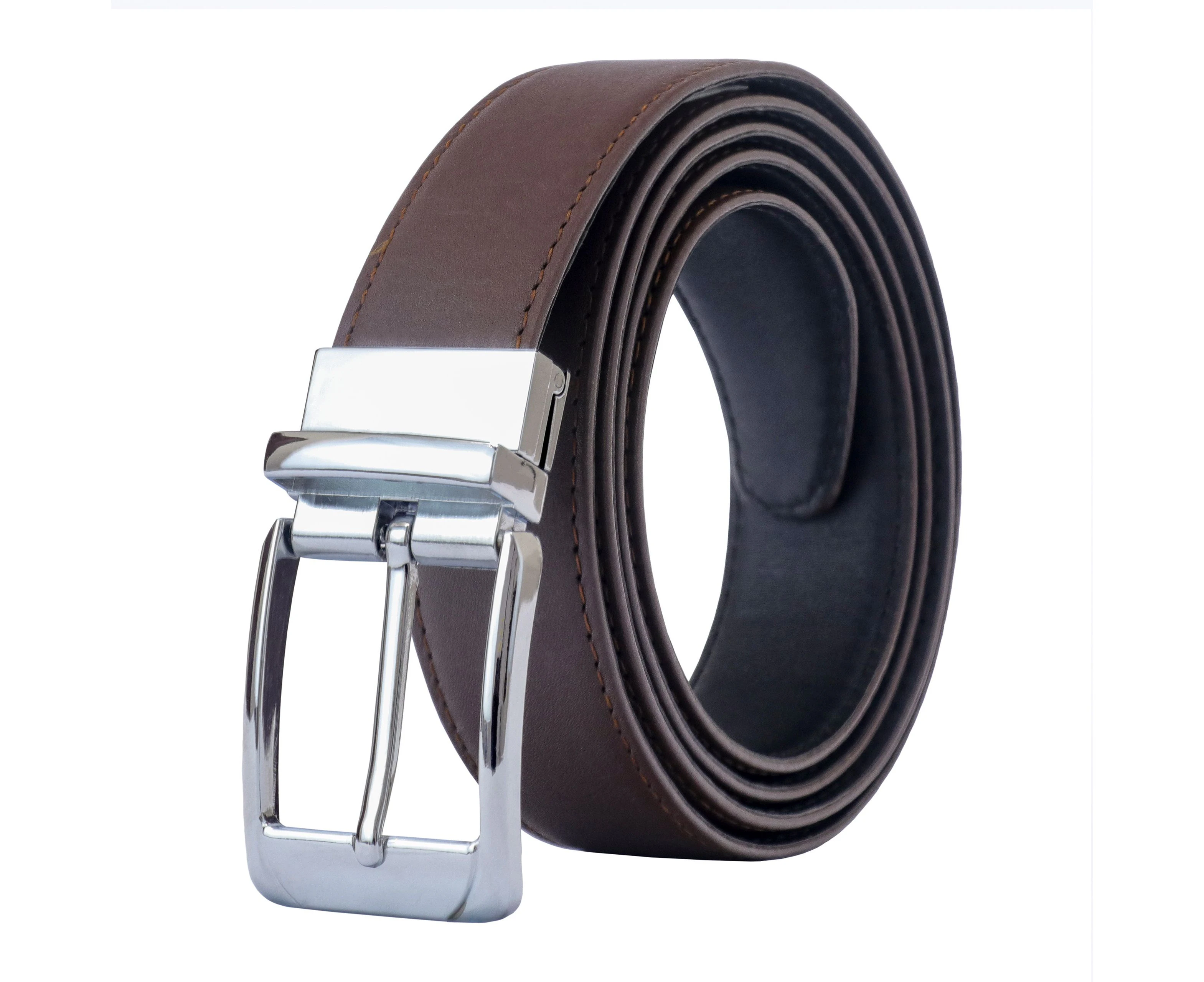 The Genuine Leather Hub Crafted 2020 Reversible Men's Belt - Brown