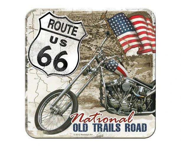 Nostalgic-Art Licensed Product Metal Coaster Route66 EasyRider 9x9cm (5146111)