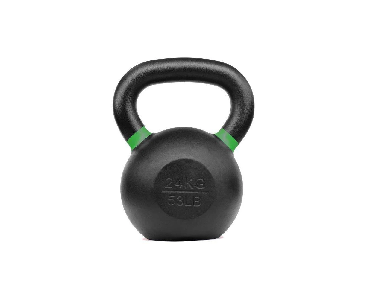 Verpeak Cast Iron Kettlebell 24KG Powder Coated Dumbbell Weight Lifting Gym Crossfit