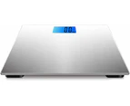 Electronic Digital Backlit Glass Body Bathroom Scale 180KG scales Gym Weight silver