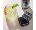 Peak Cocktail Ice Cube Mold Cubic Charcoal