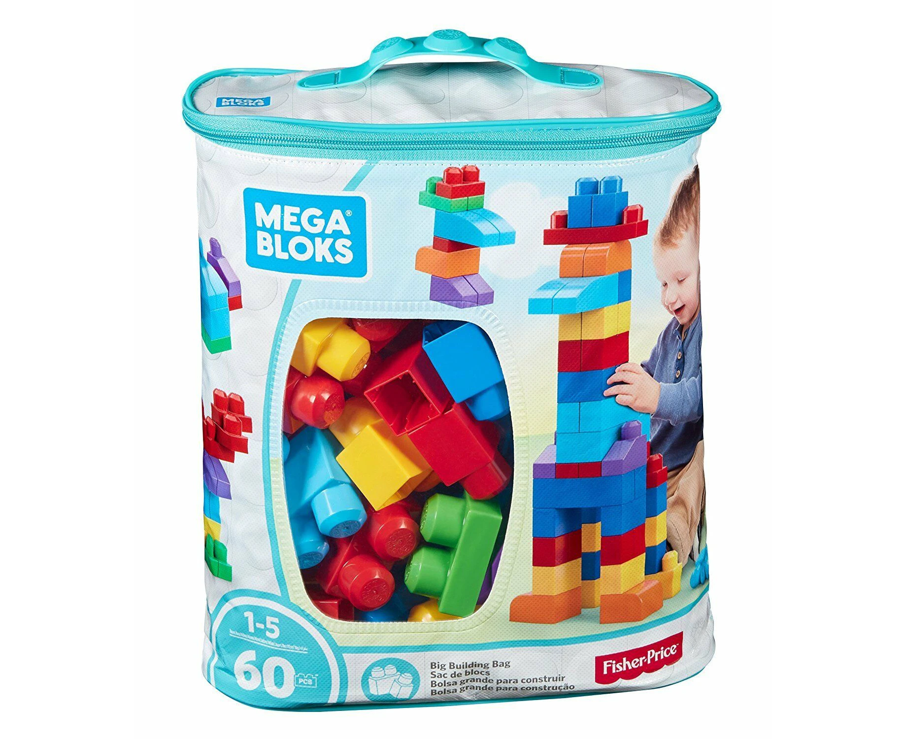 Mega Bloks Classic Buildable Bag 60 Pieces