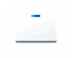 Electronic Digital Backlit Glass Body Bathroom Scale 180KG scales Gym Weight white