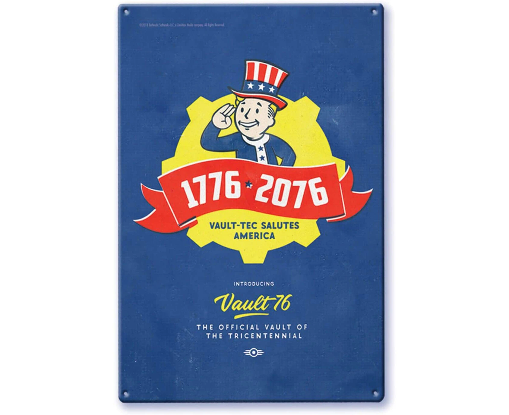 Fallout 76 Tricentennial Poster Metal Lithograph