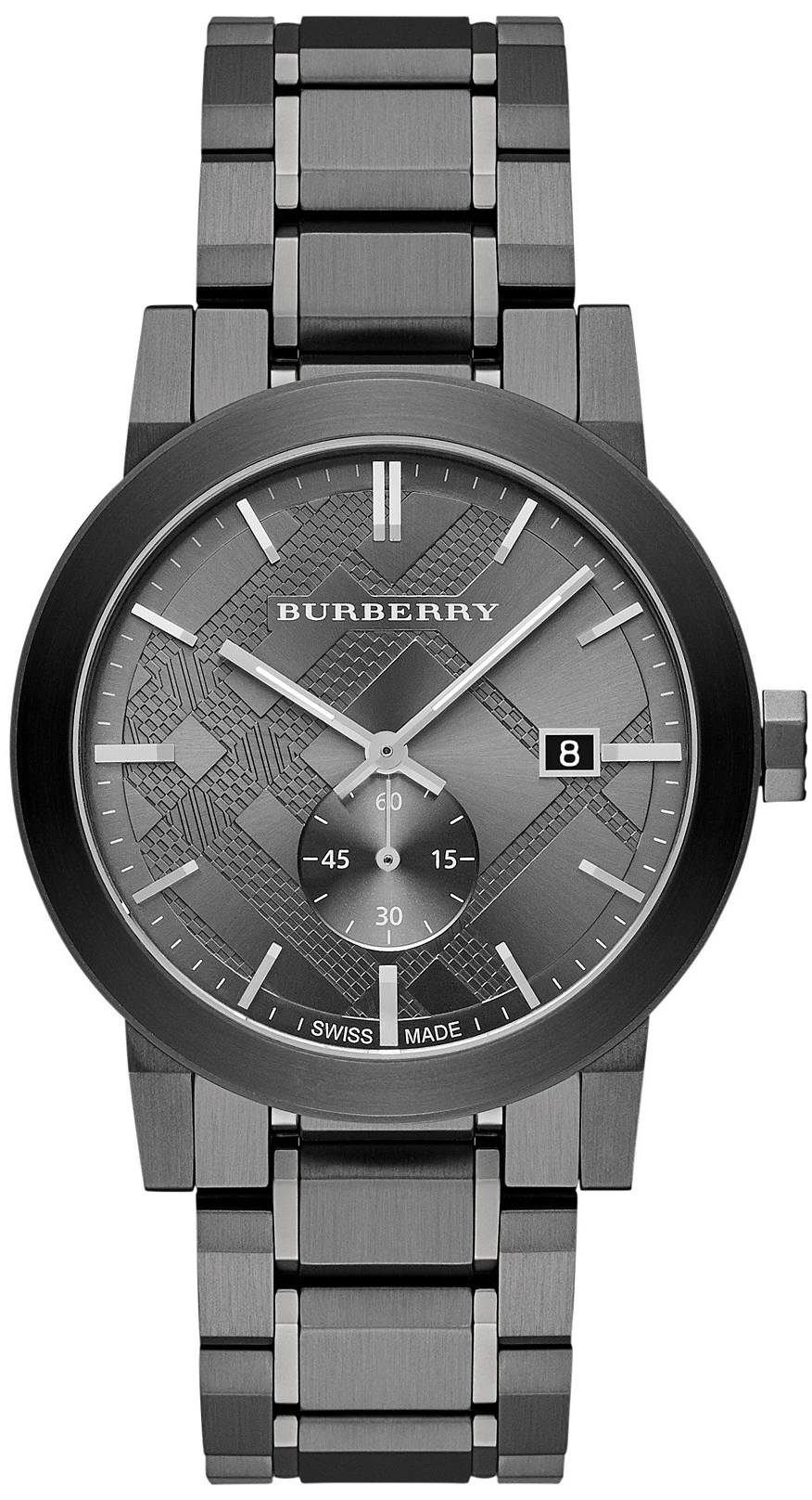 Burberry city Mens Analog Quartz Watch with Stainless Steel bracelet Black