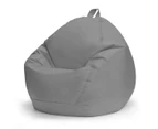 100x120cm Bean Bag Chair Couch Sofa Cover Lazy Lounger Cover Light Grey