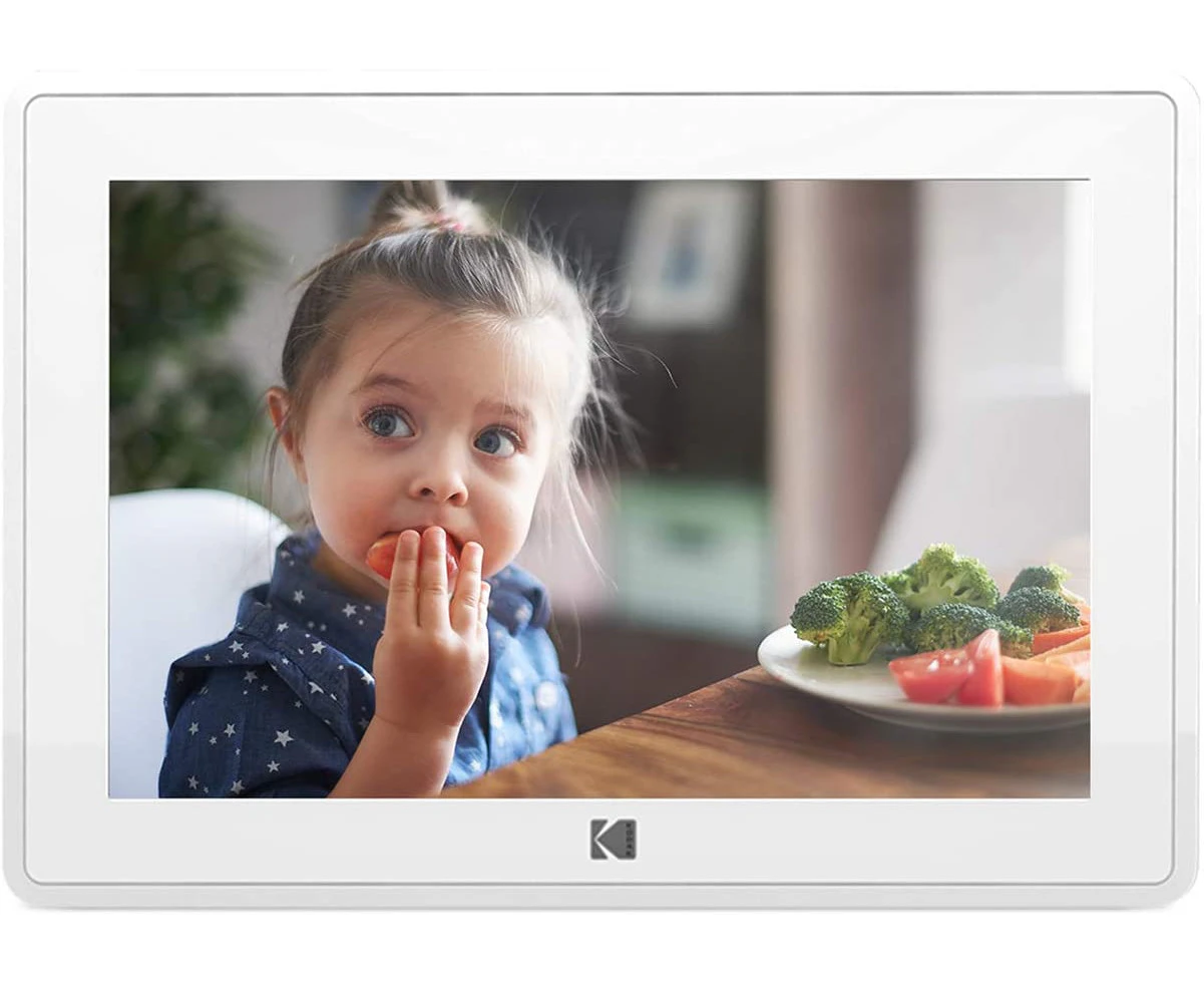 KODAK RCF-106 Wi-Fi Digital Photo Frame 10-inch 1280 x 800 IPS Touch Screen, 16GB Internal Memory with Picture Music Video Function (White)