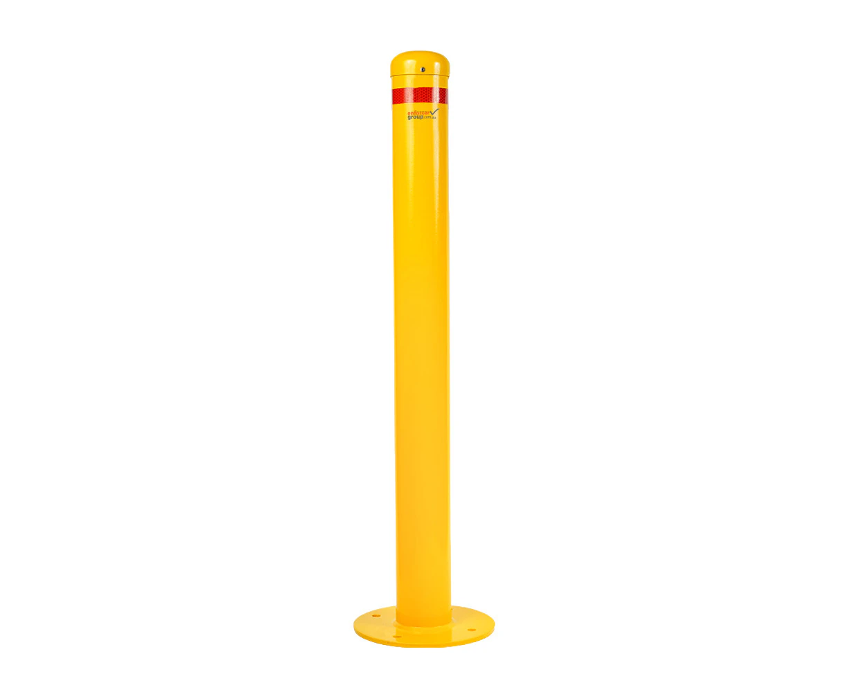 Bollard Flexible 90mm Surface Mounted - Yellow