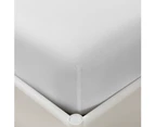 JustLINEN 300 TC Queen Size Bedding Soft Bed Sheet Set - White