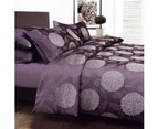 Armure Purple Jacquard Quilt Cover Set by Accessorize