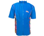 Radicool Australia UPF 50+ Kids Turquoise Zip Top Short Sleeves