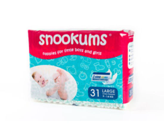 Snookums Nappies Large 9-14kg 31's