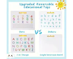 2 in 1 Double Sided Magnetic Drawing Board Alphabet Letter Tracing Board for 3+ Years Old Kid Model 1