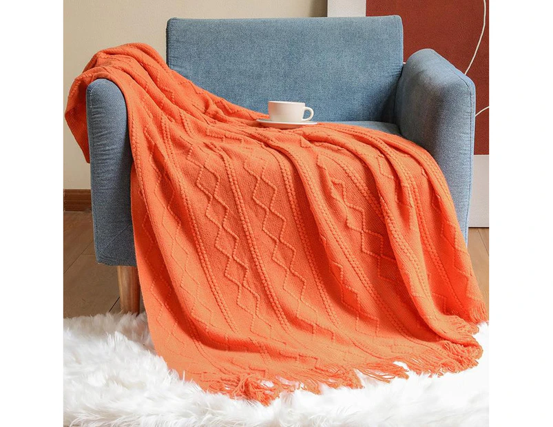 127x176cm Cozy Decorative Knit Woven Throw Blanket