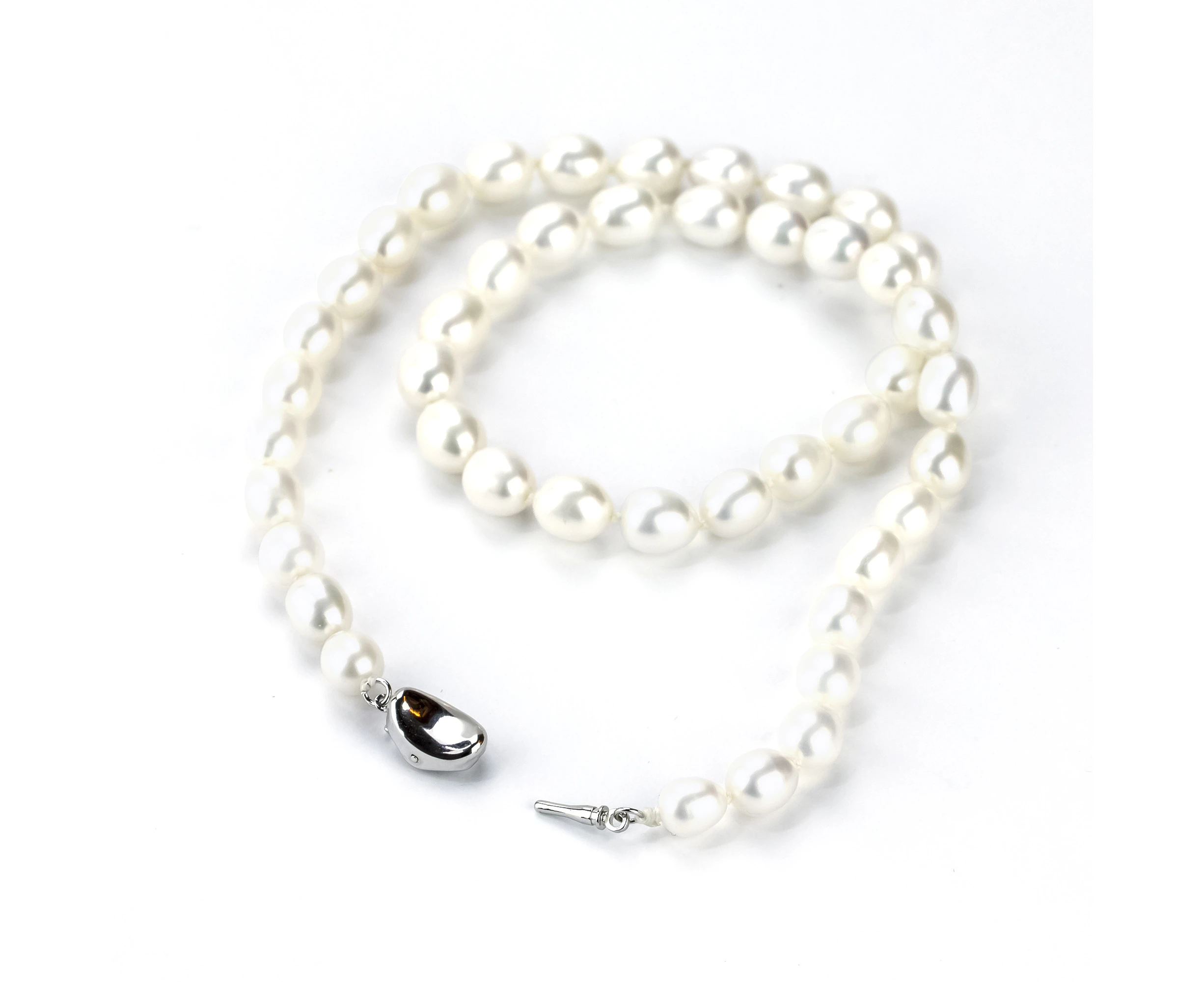 Freshwater Drop Shape White 17.7 inches Pullenvale Strand Necklace 8-9 mm AAA