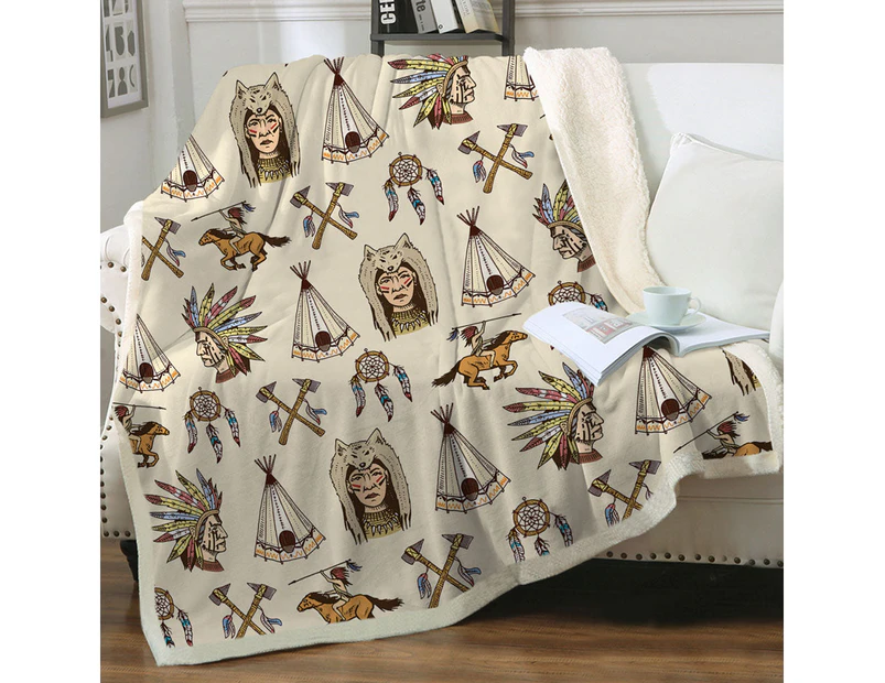 Cool Native American Pattern Throw Blanket