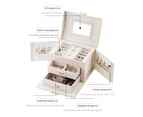 VLANDO Jewelry Organizer Box for Girls/Women-White
