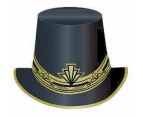 Glitz & Glam Hat Black & Gold