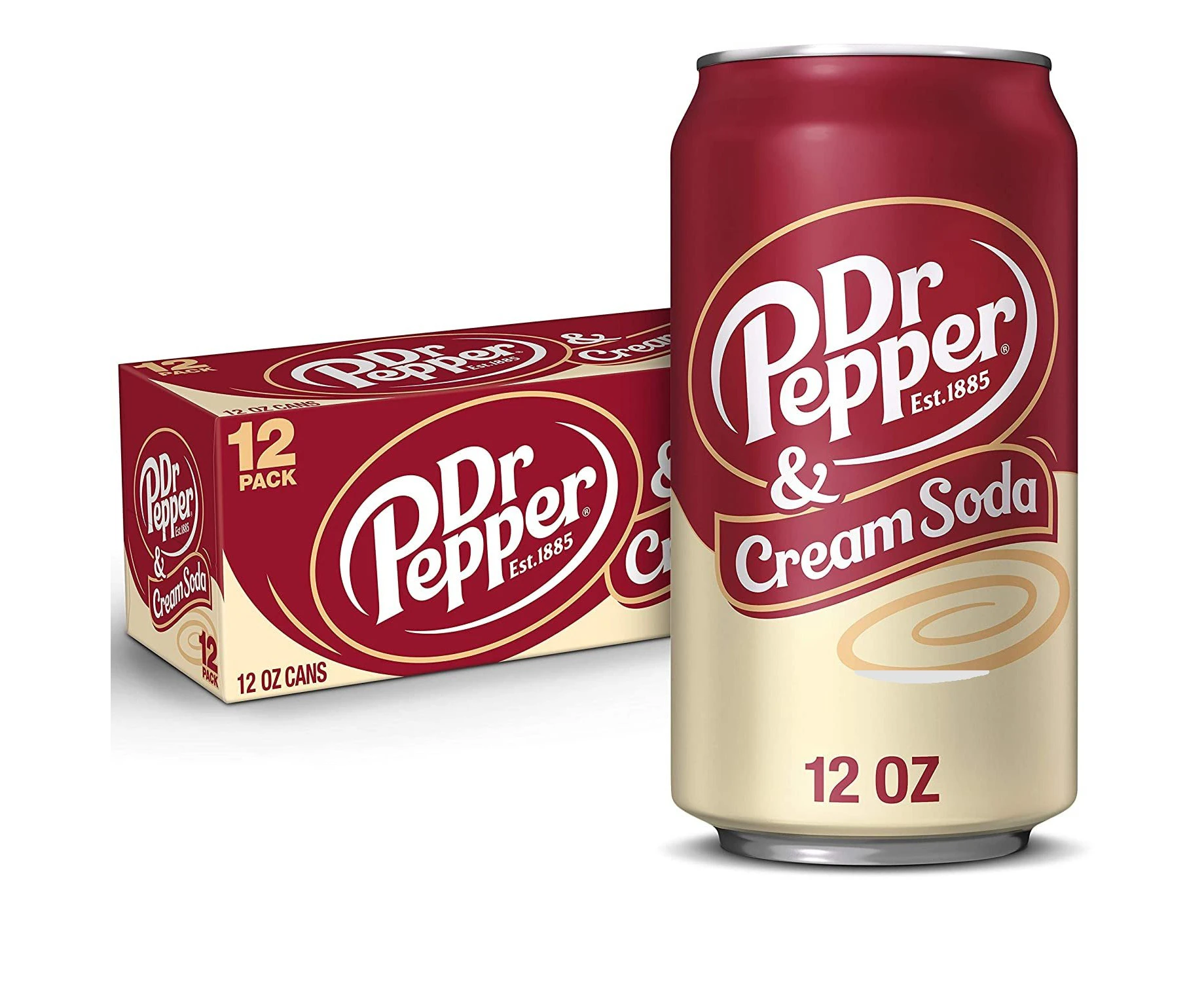 Dr Pepper & Cream Soda 355ml 12 Pack