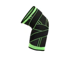 3D Nylon Weaving Knee Brace Support - Black + Green M