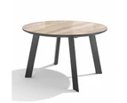 MARCO Round Boardroom/ Dining Table 1.2M - Warm Oak & Black