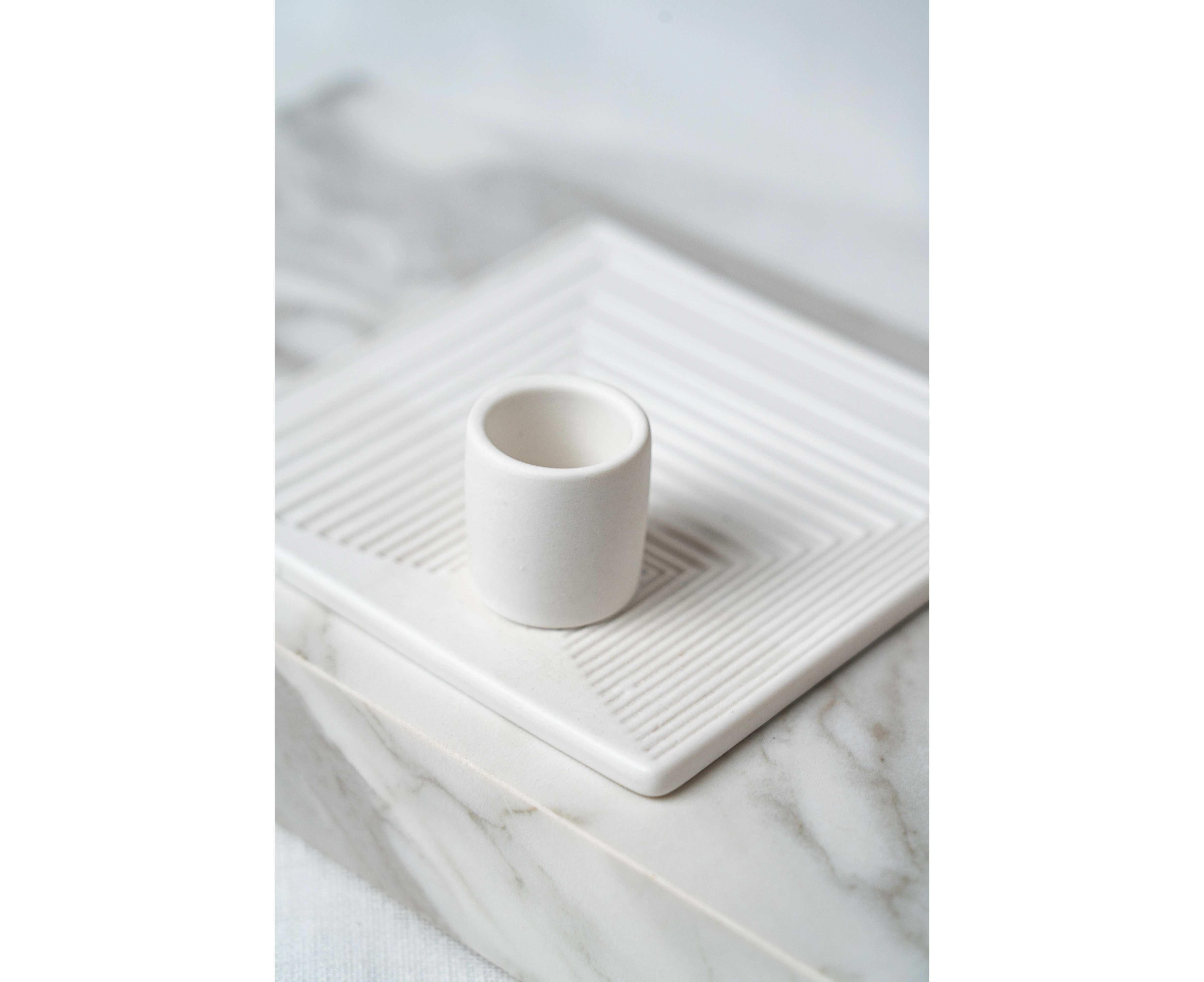 Inception Candle Holder Off White