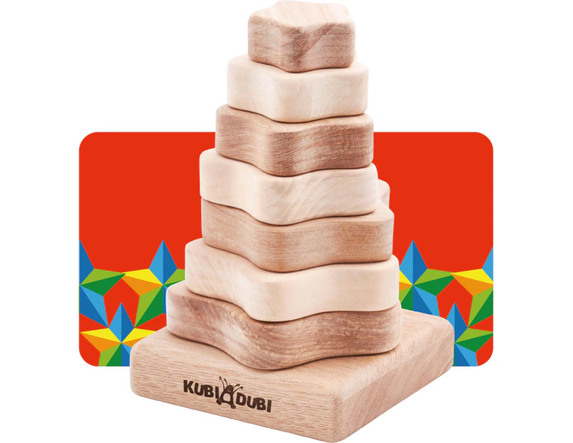 KubiDubi - Wooden stacking pyramid - stackables - Modern