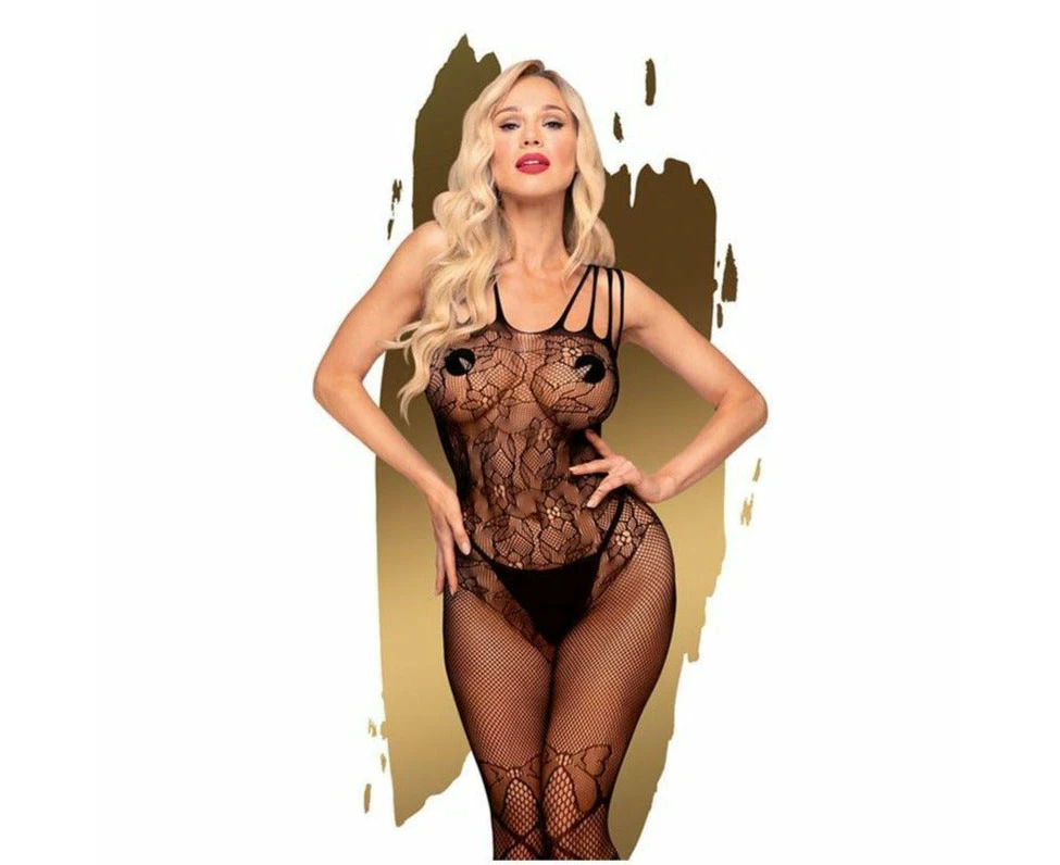 Penthouse Dirty Mind - Black Net Bodystocking - S/l