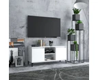 vidaXL TV Cabinet with Metal Legs White 103.5x35x50 cm