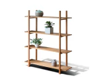 Ahura Plant Shelf / Bookshelf 4 Tier Hand Made in Australia Tas Oak Honey Greenhouse Decor