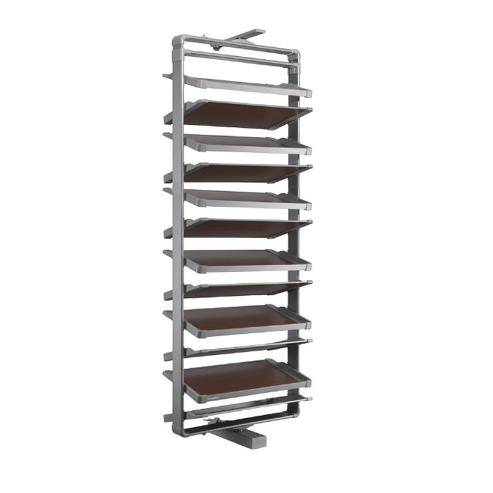 HIGOLD A Series Rotating Shoe Rack - 12-Tier - Fits 800-900mm Cabinet - Classic Tray Style