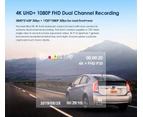 VIOFO A129 Pro Duo Ultra 4K Dashcam Dual Channel, WI-FI & Bluetooth Dash Camera