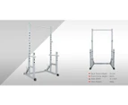 60kg Power Cage - Power Rack Squat Rack - Bench Press Chin Up Flat Weight Bench