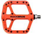 Rockbros-Extra Large Mountain Bike Pedals Nylon Composite Bearing 9/16"-ORANGE