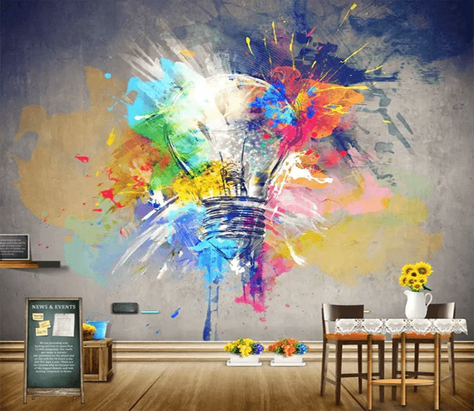 3D Colored Light Bulb 1118 WallPaper Murals Wall Print Decal Wall Deco Indoor Wall Murals