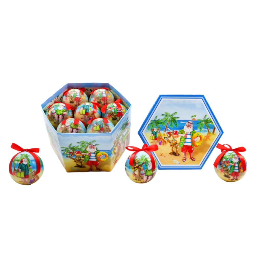 Aussie Beach Christmas Baubles Pack 75mm x 14pk