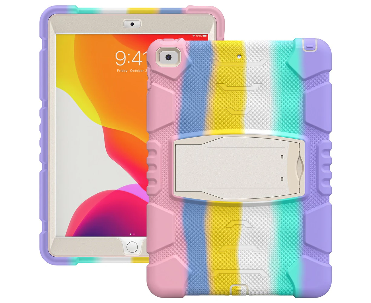 WIWU King Kong Case For iPad Mini 4/5/6 Shockproof Protective Kickstand Case Kids Smart Cover-Colorful Pink