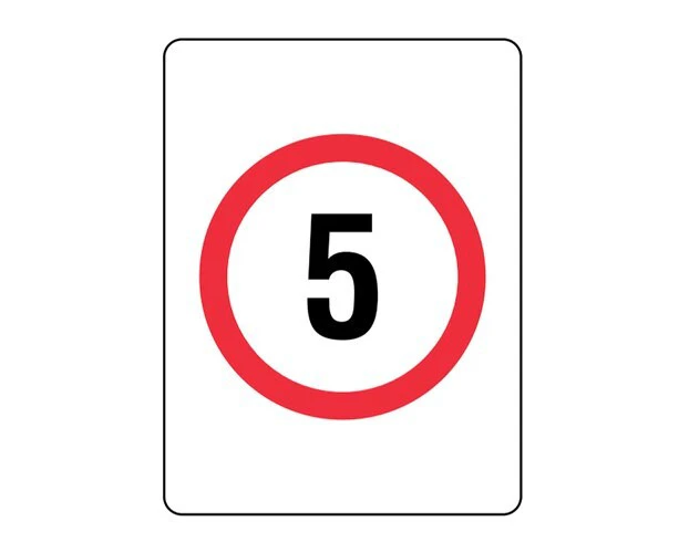 5 Kph Speed Limit Sign