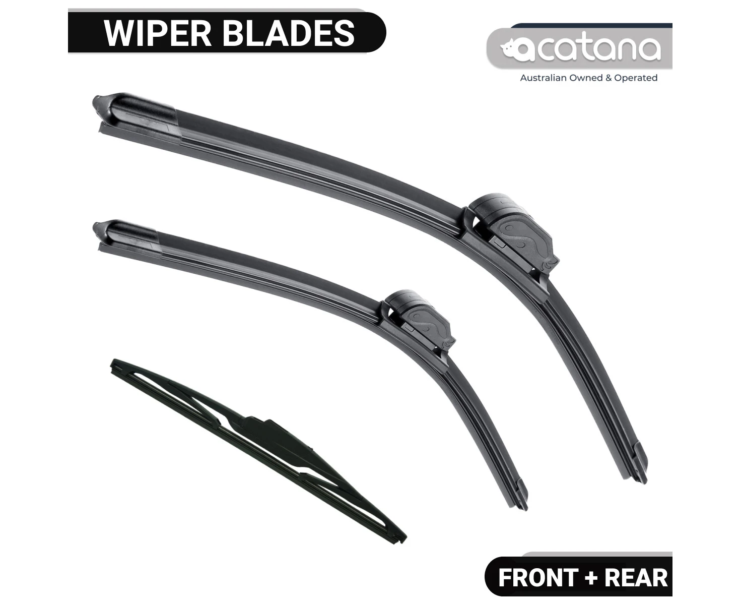 Front Rear Wiper Blades for Holden Captiva CG II 2011 2012 2013 2014 2015 - 2017