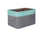 3-Pack Large Foldable Storage Basket Storage Cube Box Organizer With Handles-Green