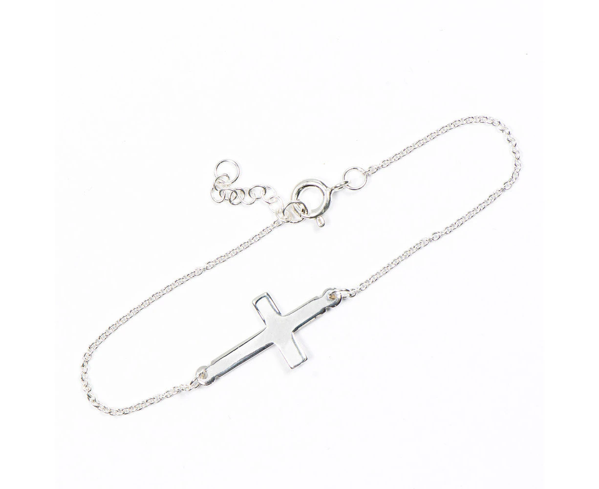 Magic Cross Unisex Sterling Silver Bracelet