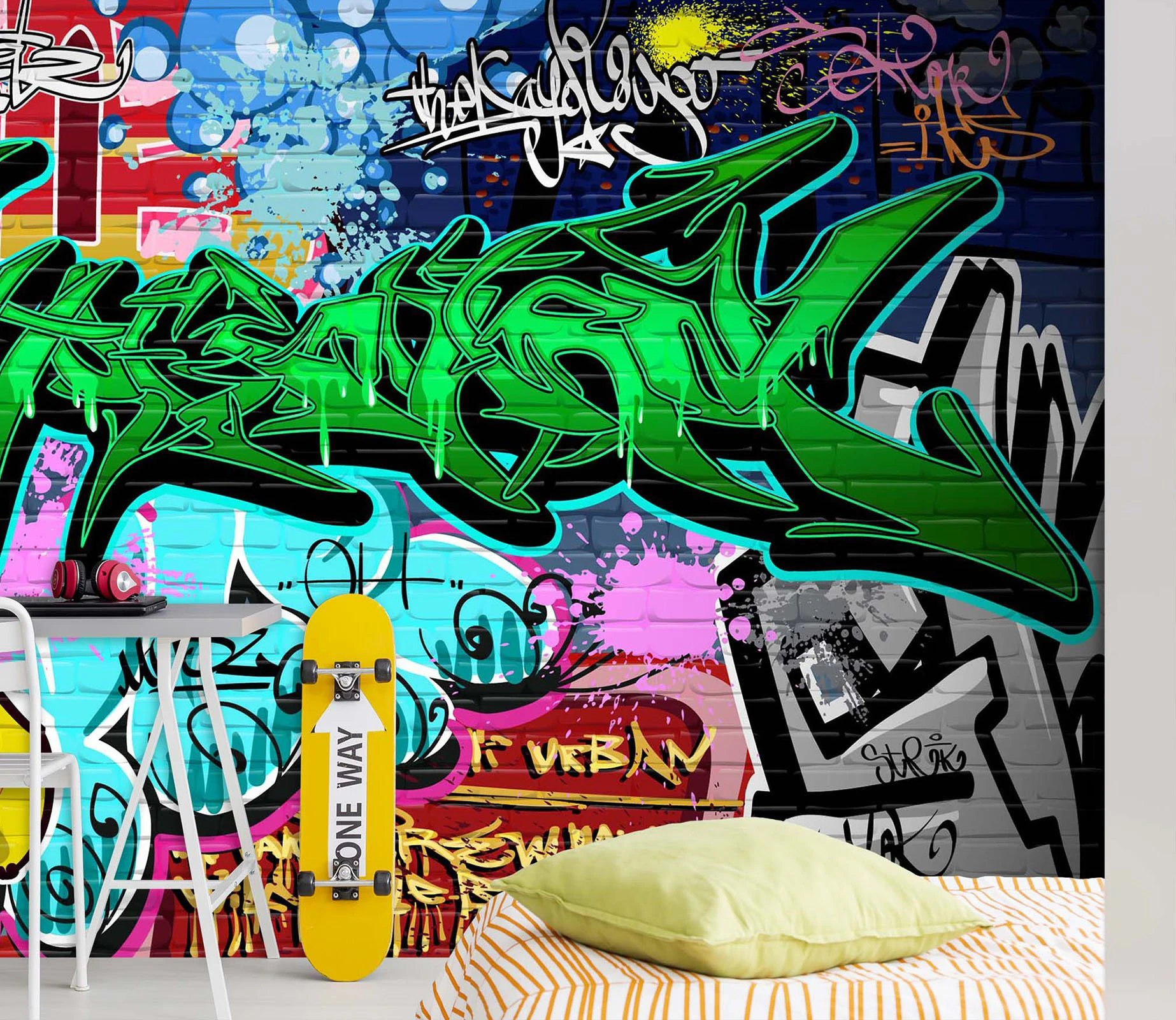 Jess Art Decoration 3D Graffiti Wall Painting 043 Wall Murals