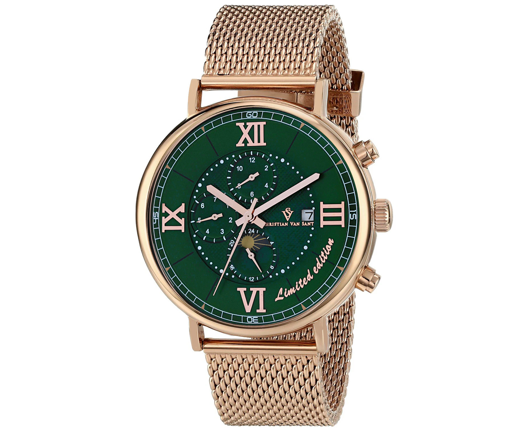 Christian Van Sant Men's Somptueuse LTD Green Dial Watch - CV1156