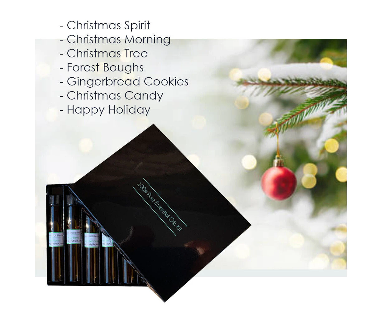 Essential Oil Set For Diffuser, Aromatherapy | Christmas Essential Oils  7 x 10ml